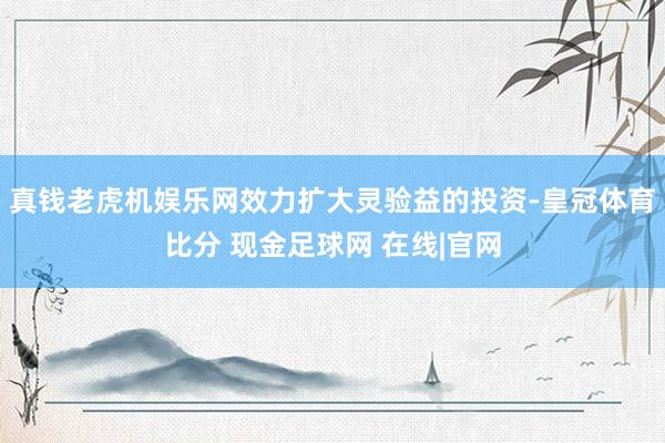 真钱老虎机娱乐网效力扩大灵验益的投资-皇冠体育比分 现金足球网 在线|官网