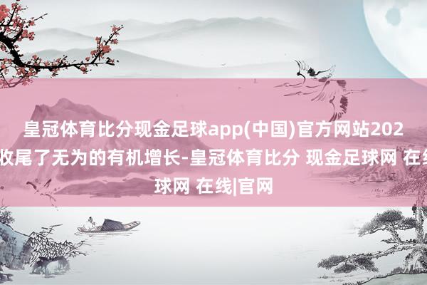 皇冠体育比分现金足球app(中国)官方网站2024年仍收尾了无为的有机增长-皇冠体育比分 现金足球网 在线|官网